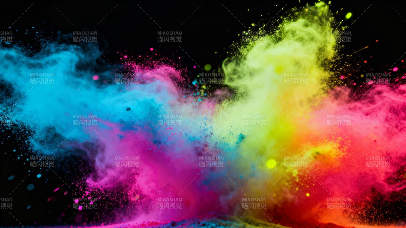 彩粉飞溅图片