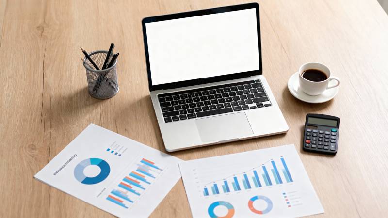 办公桌面工作场景图片