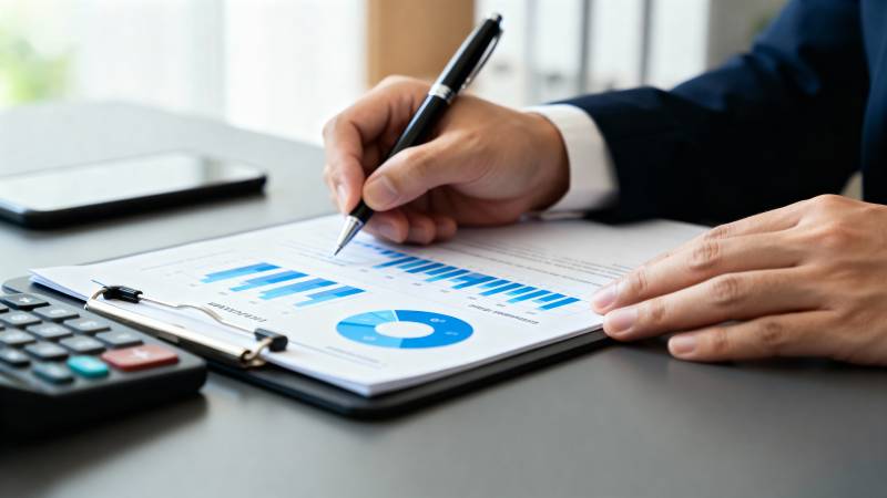 商务人士签署文件图片