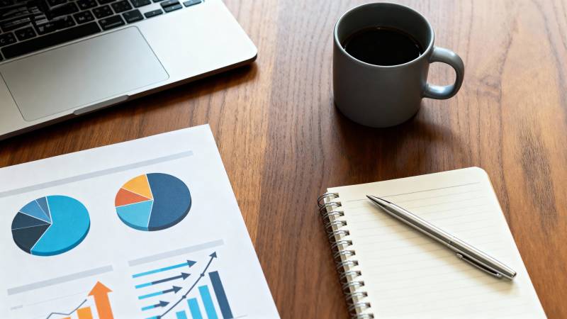 办公桌上的工作瞬间图片