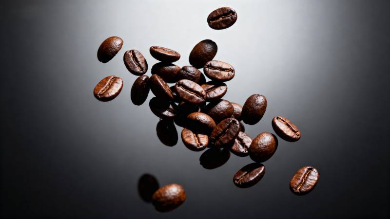 咖啡豆飞舞图片