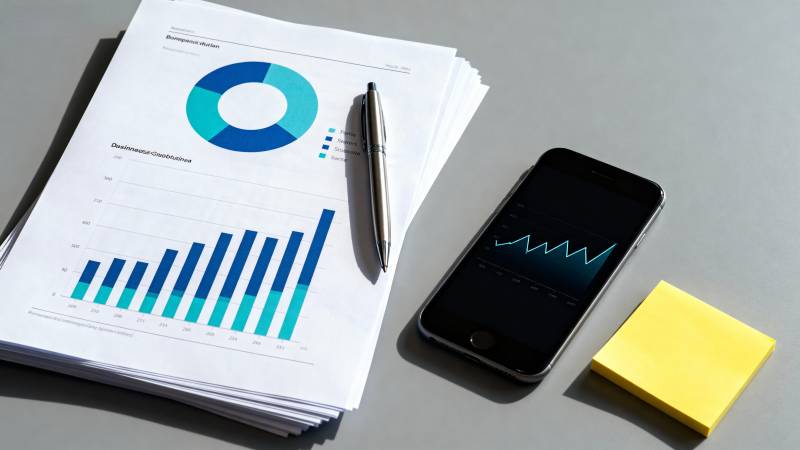 数据分析与手机图表图片