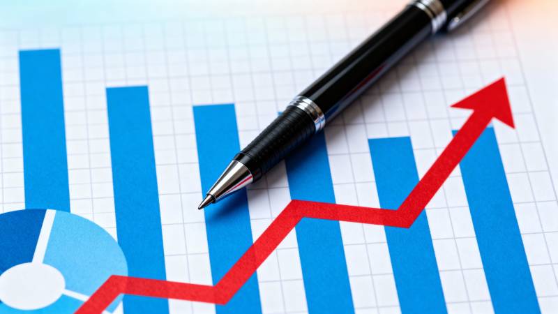 业绩增长趋势图图片