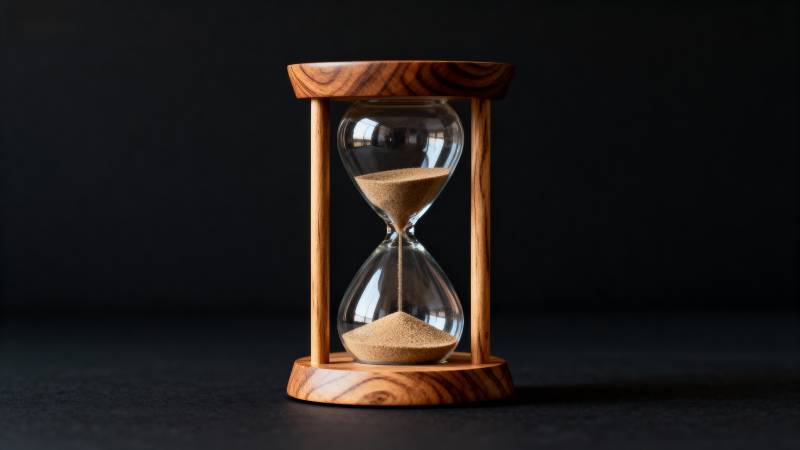 沙漏静置时光流转图片