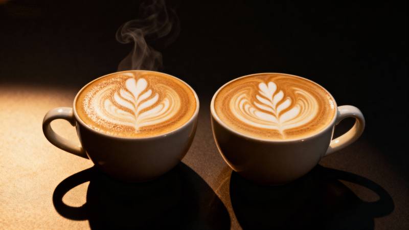 咖啡拉花艺术图片