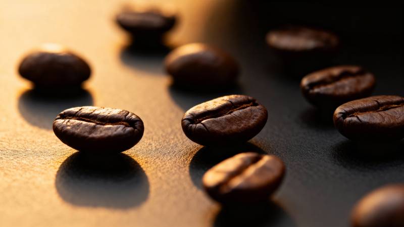 咖啡豆特写图片