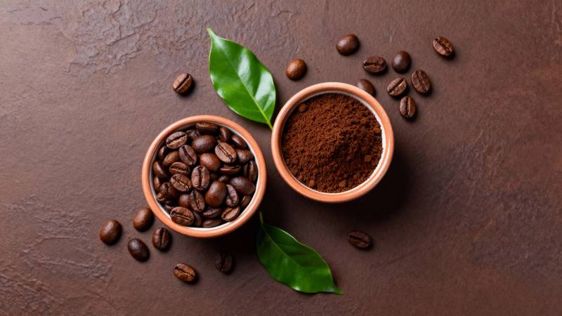 咖啡豆与研磨粉图片