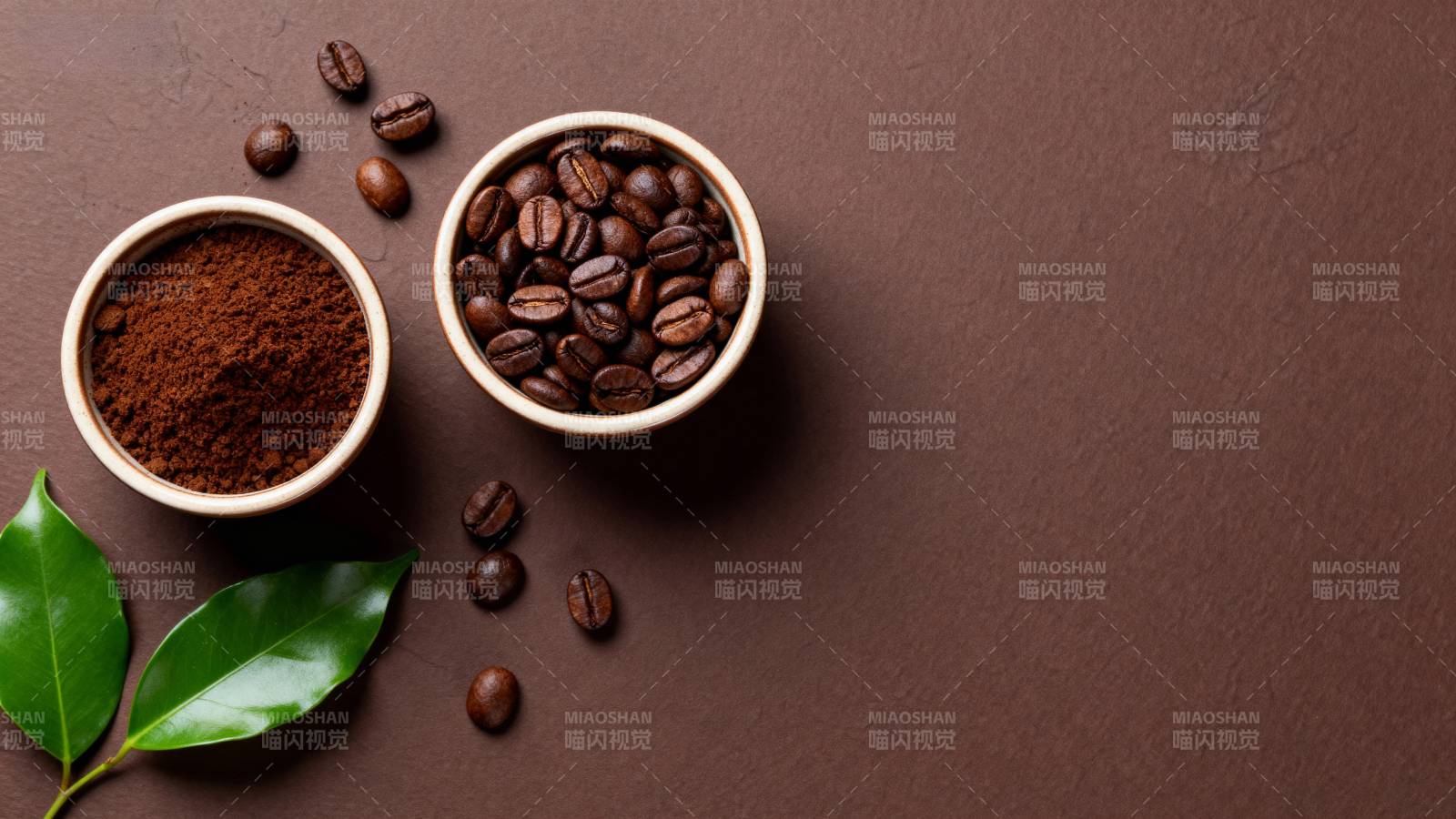 咖啡豆与研磨粉图片