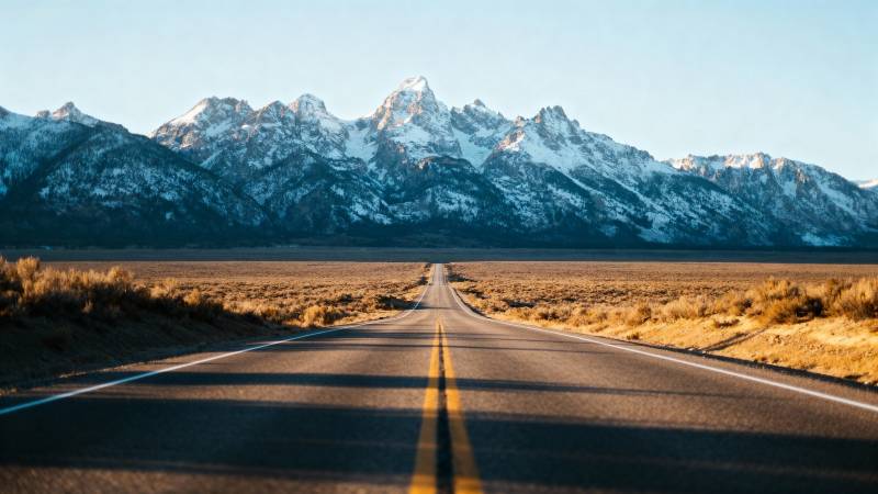 雪山公路尽头图片