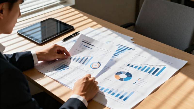 商务人士分析报表图片