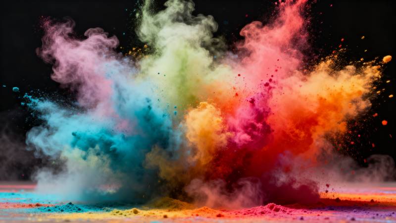 彩粉爆炸瞬间图片