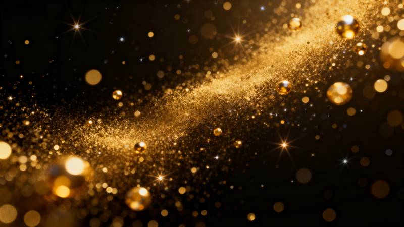 金色星尘闪耀图片