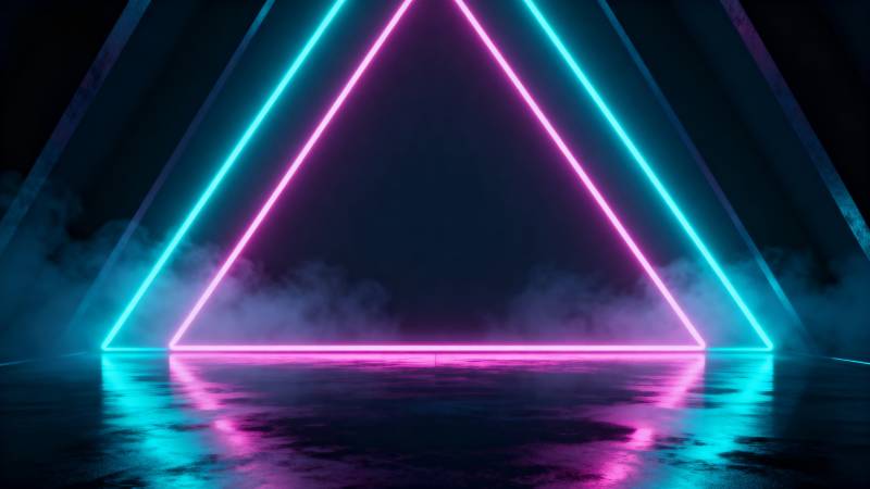 霓虹三角光影图片