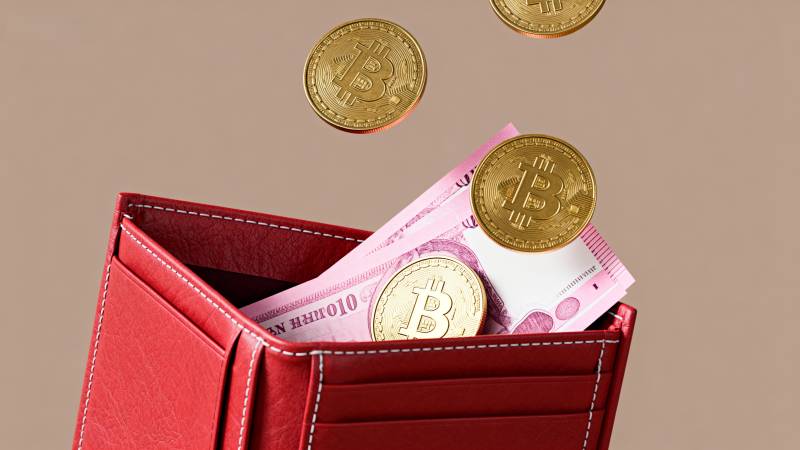 钱包里的比特币图片