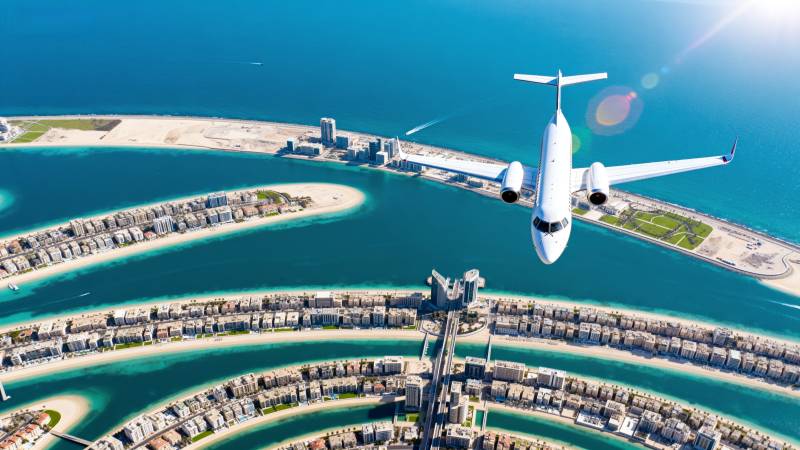 迪拜棕榈岛航拍图片