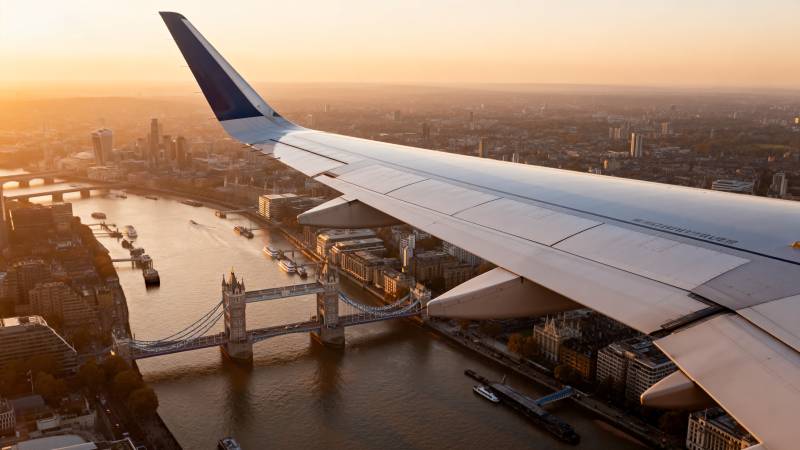 伦敦塔桥航拍美景图片