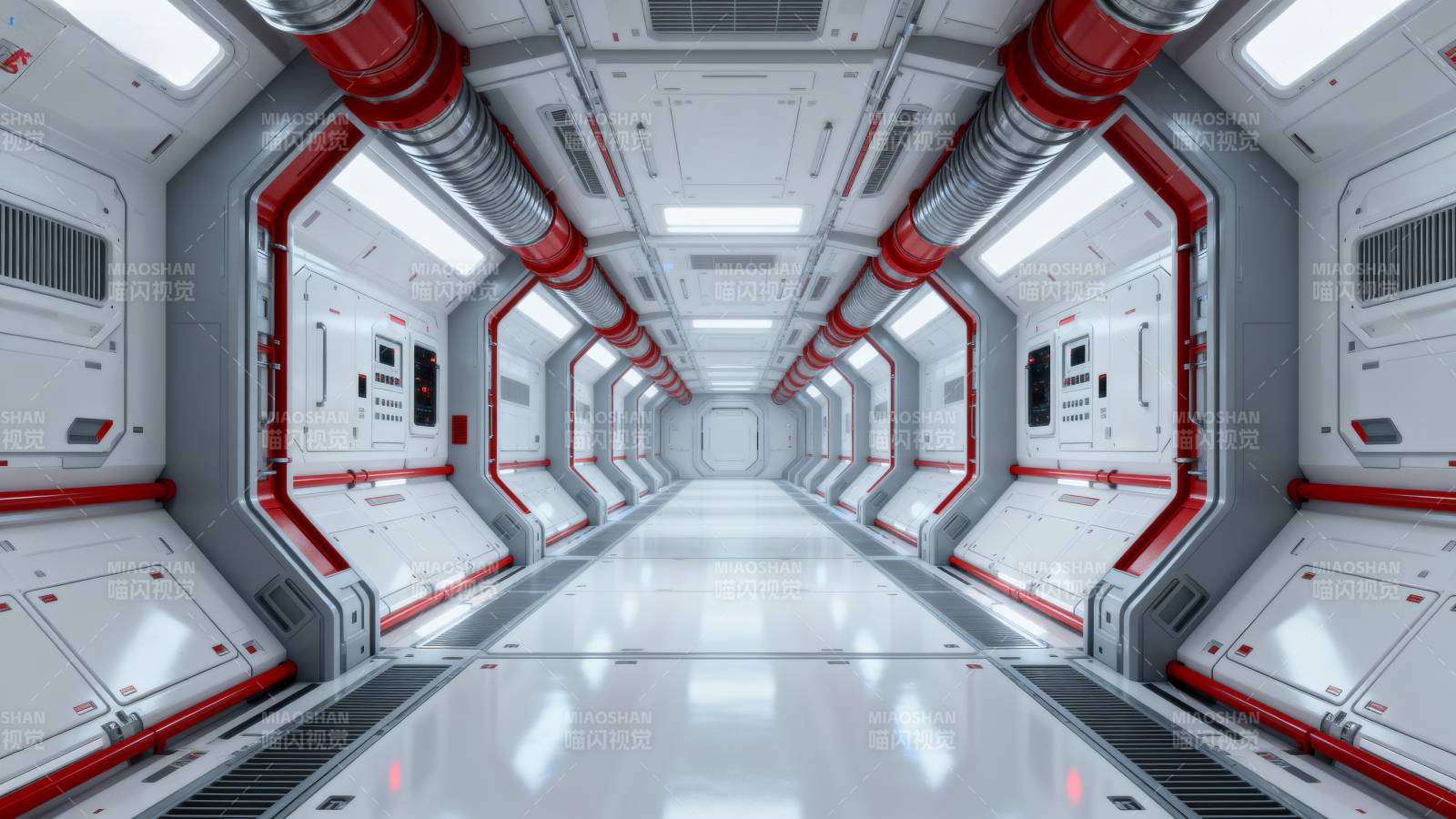 未来太空走廊图片