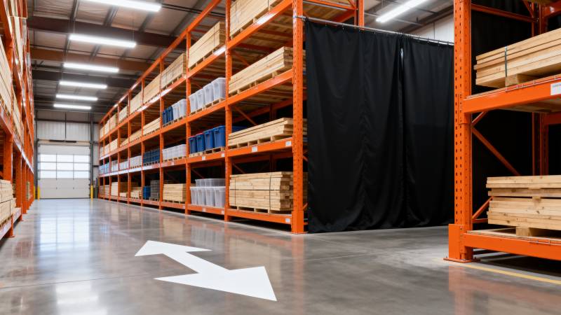 仓库货架通道图片