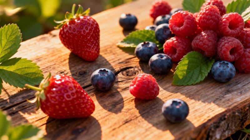 新鲜浆果静物图图片