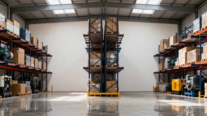 宽敞明亮的仓库内部图片