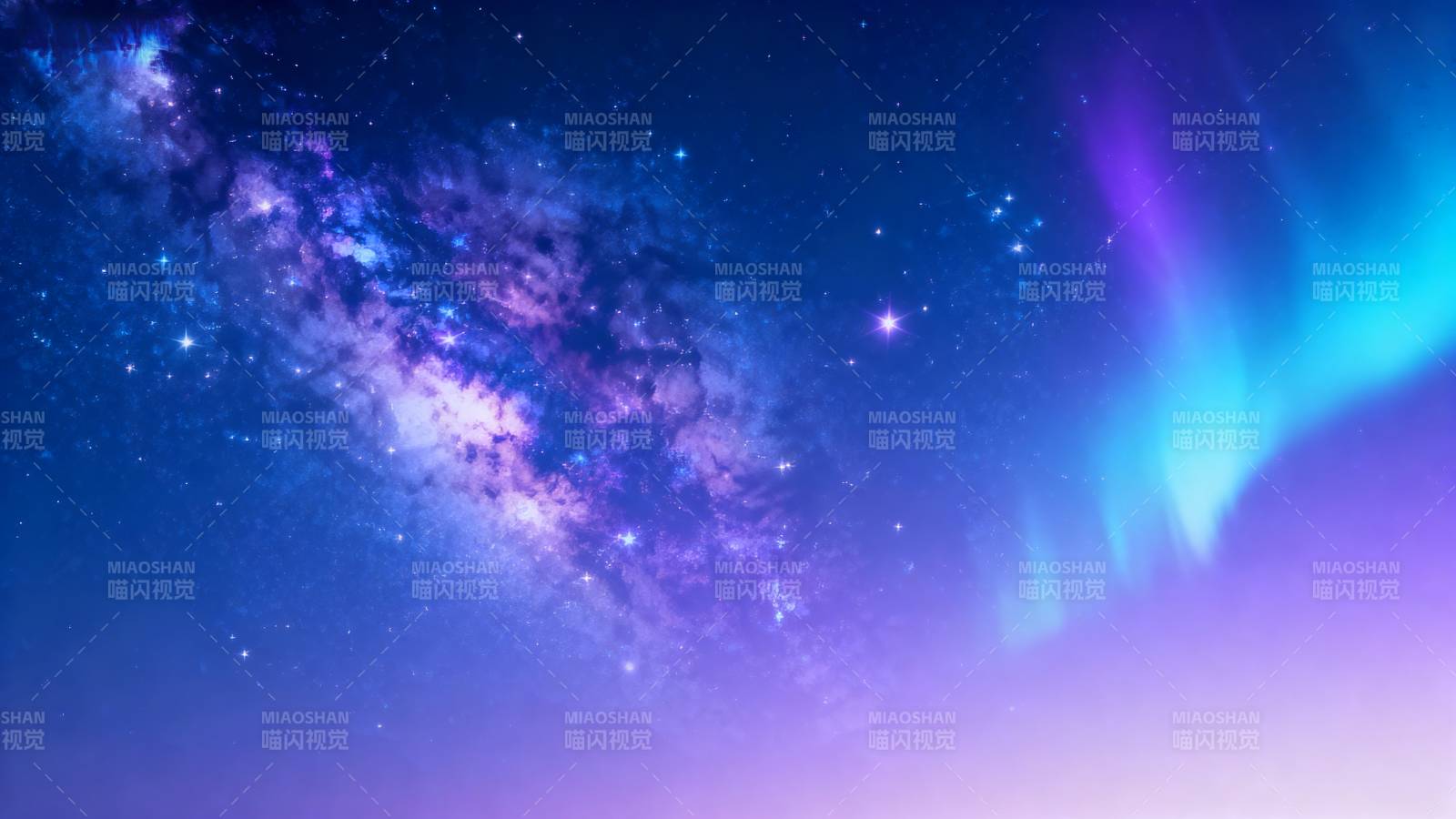 星河极光夜图片