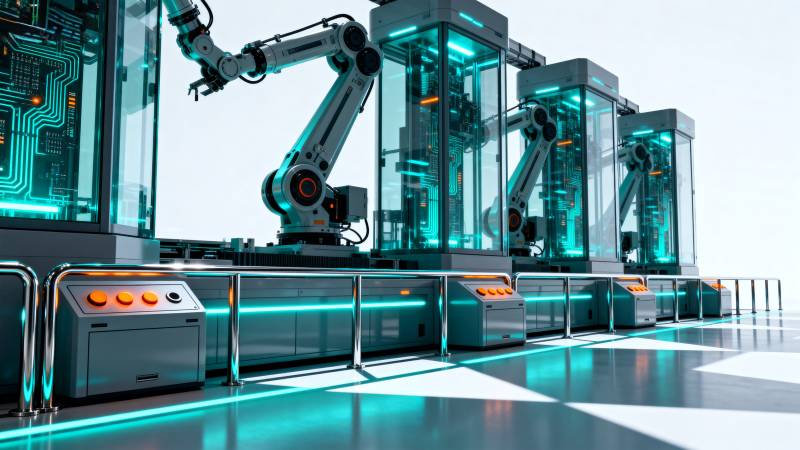 智能工厂生产线图片