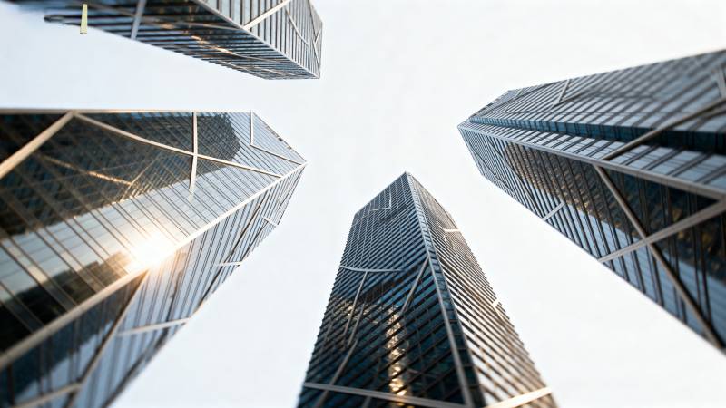 摩天大楼仰视图图片