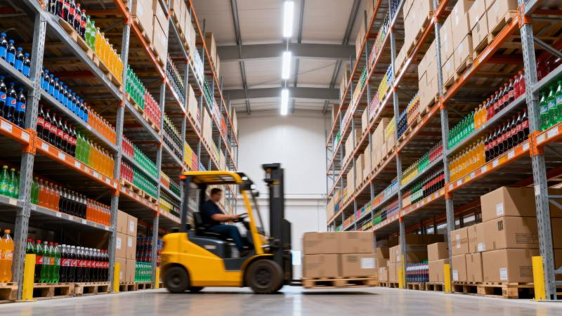 仓库叉车作业图片