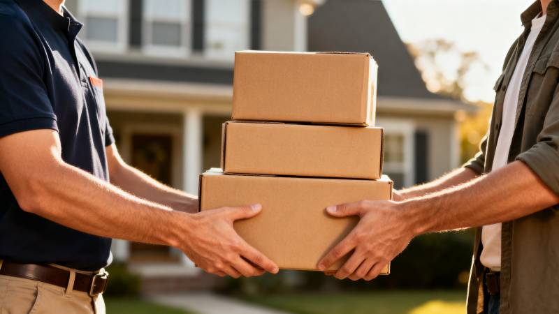 快递交接瞬间图片