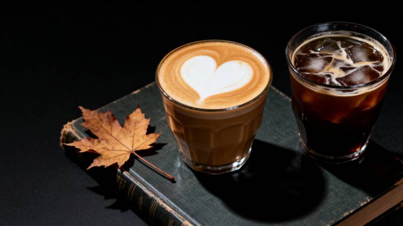 秋日咖啡时光图片