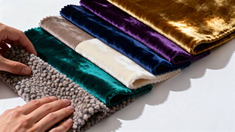 多彩绒布展示图片