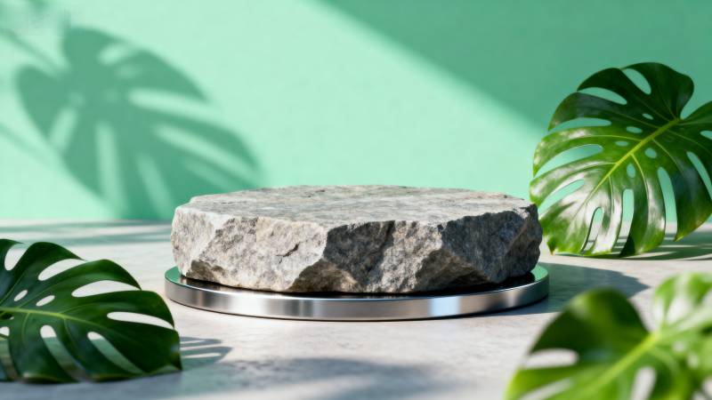 绿意石台静谧景图片