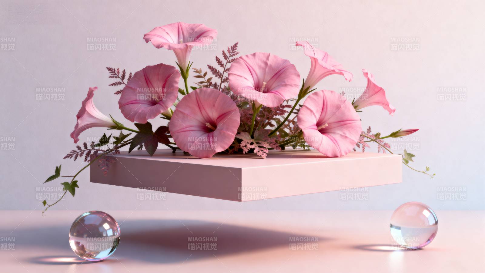 粉花悬浮之美图片