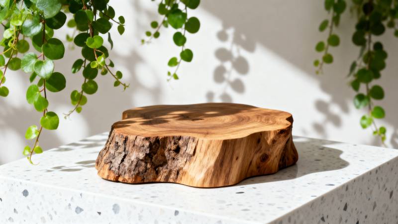 自然木纹摆件图片