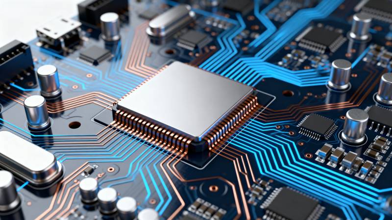 芯片电路板特写图片