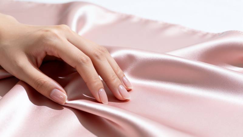 柔滑粉缎手抚触图片