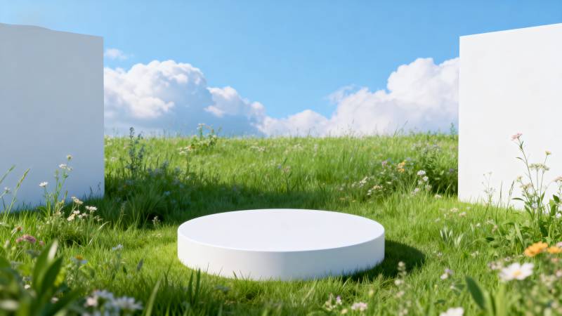 绿野白台 晴空如洗图片