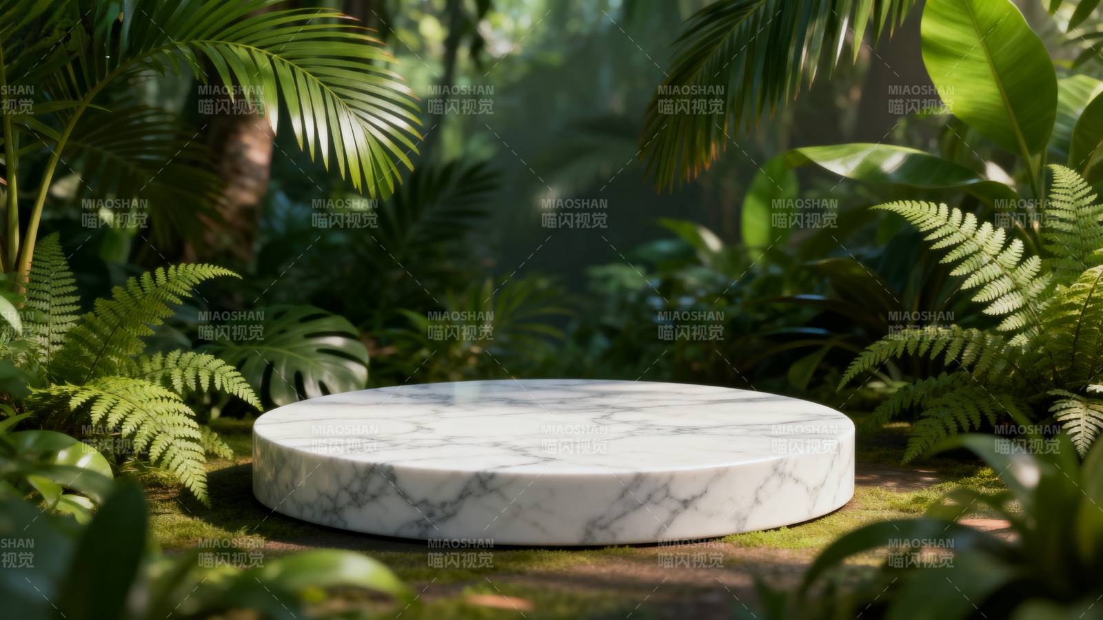 丛林中的大理石台图片