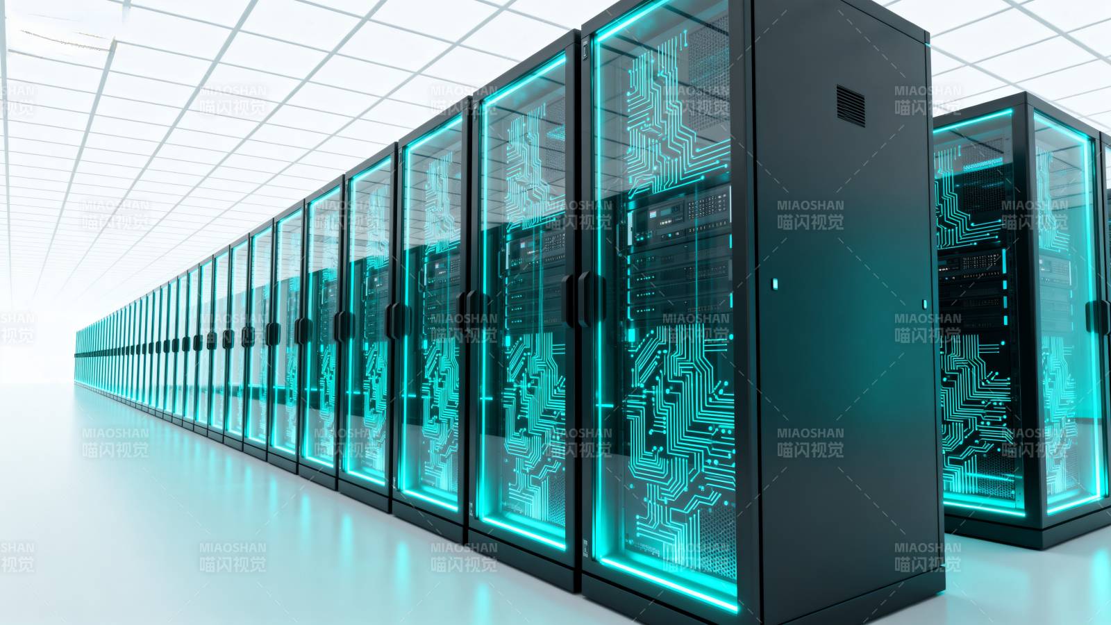 数据中心服务器阵列图片