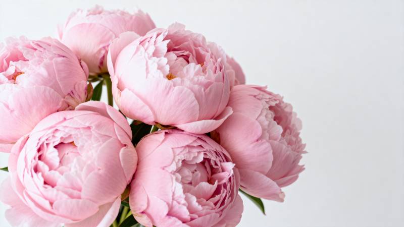 粉嫩牡丹花束图片