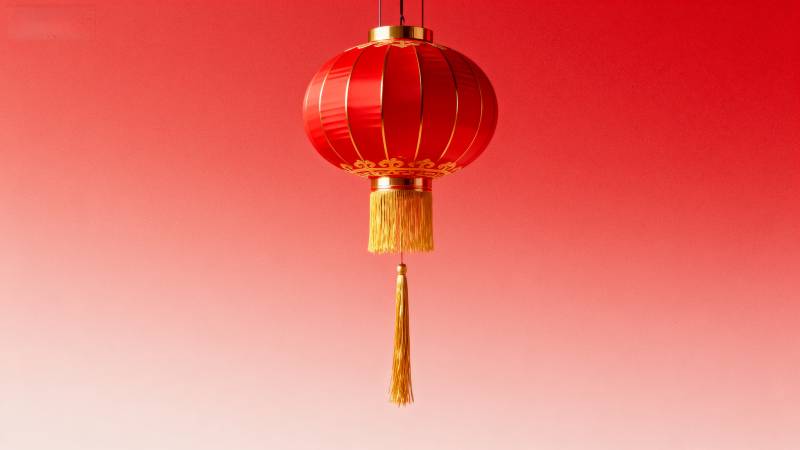 红灯笼迎新春图片