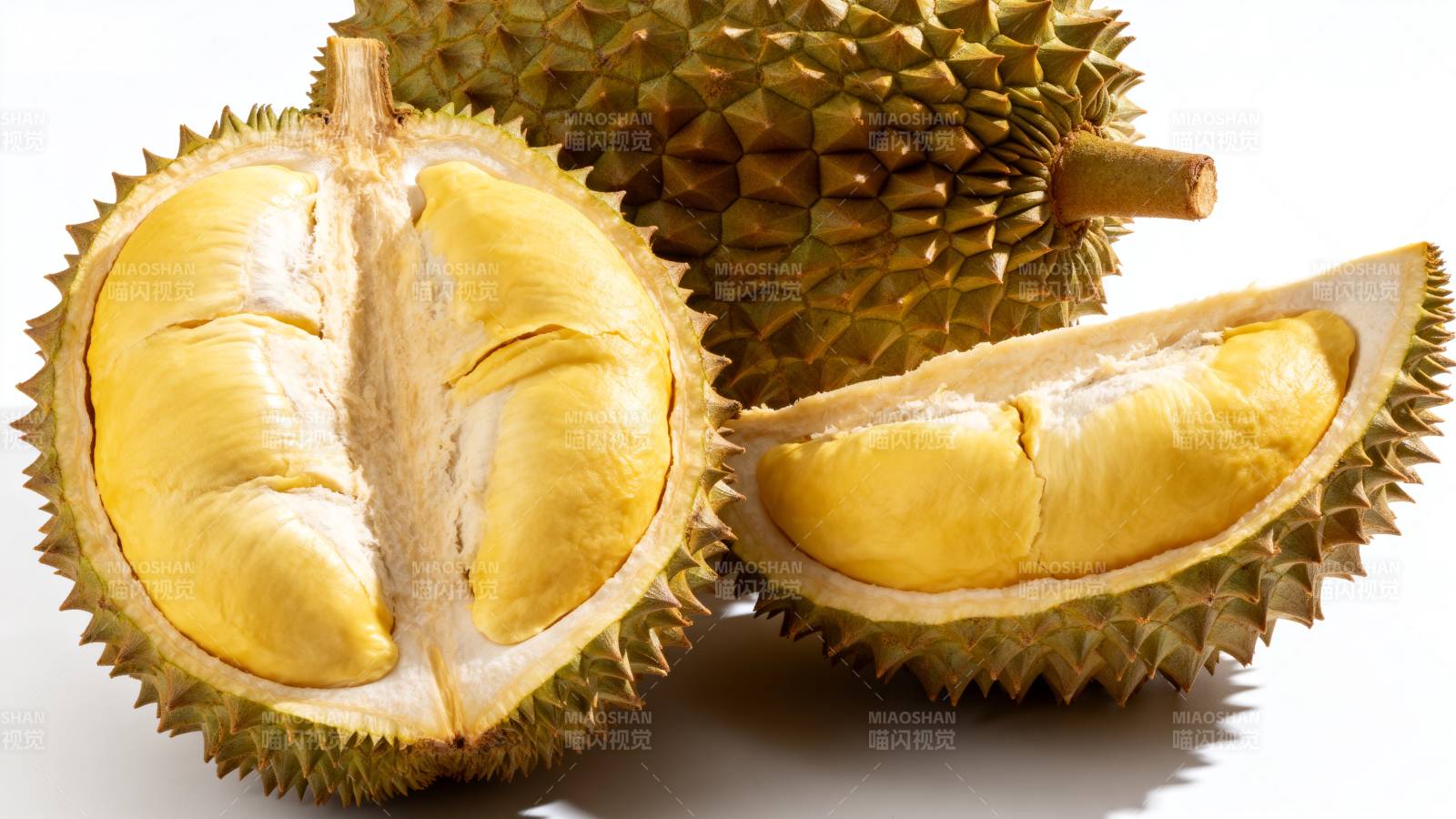 榴莲果肉鲜黄诱人图片