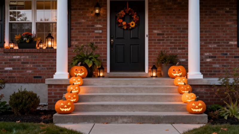 南瓜灯迎万圣节图片