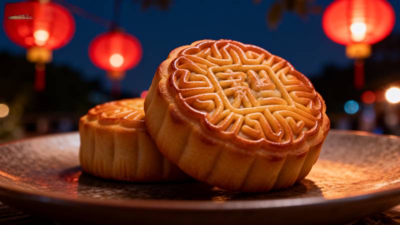 中秋月饼 团圆时刻图片