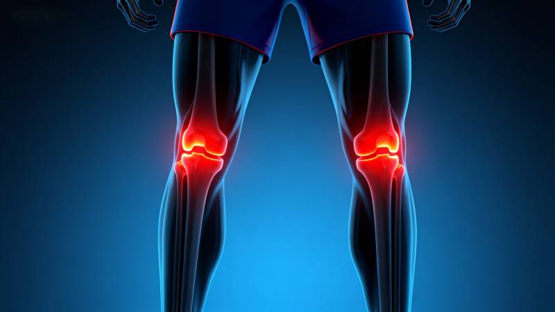 膝盖疼痛示意图图片