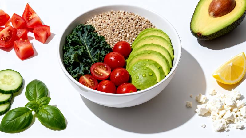 健康蔬果沙拉碗图片