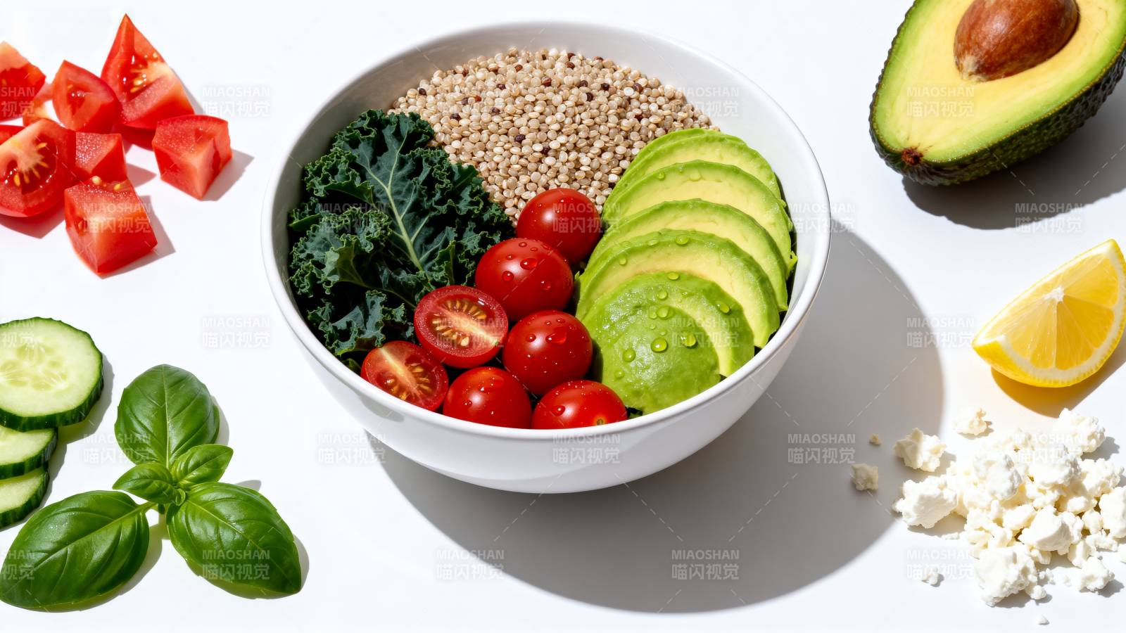 健康蔬果沙拉碗图片