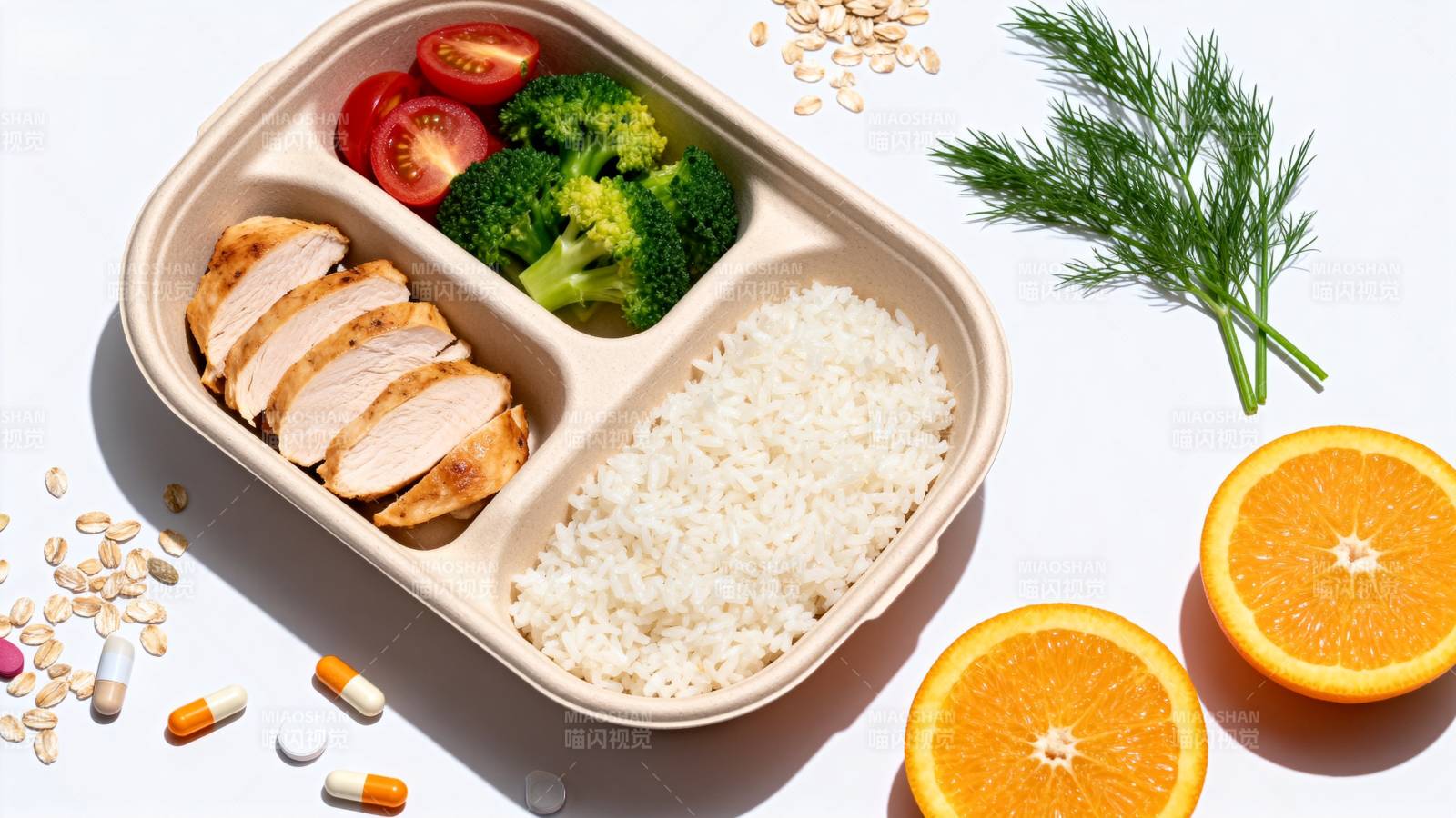 健康餐盘搭配图片