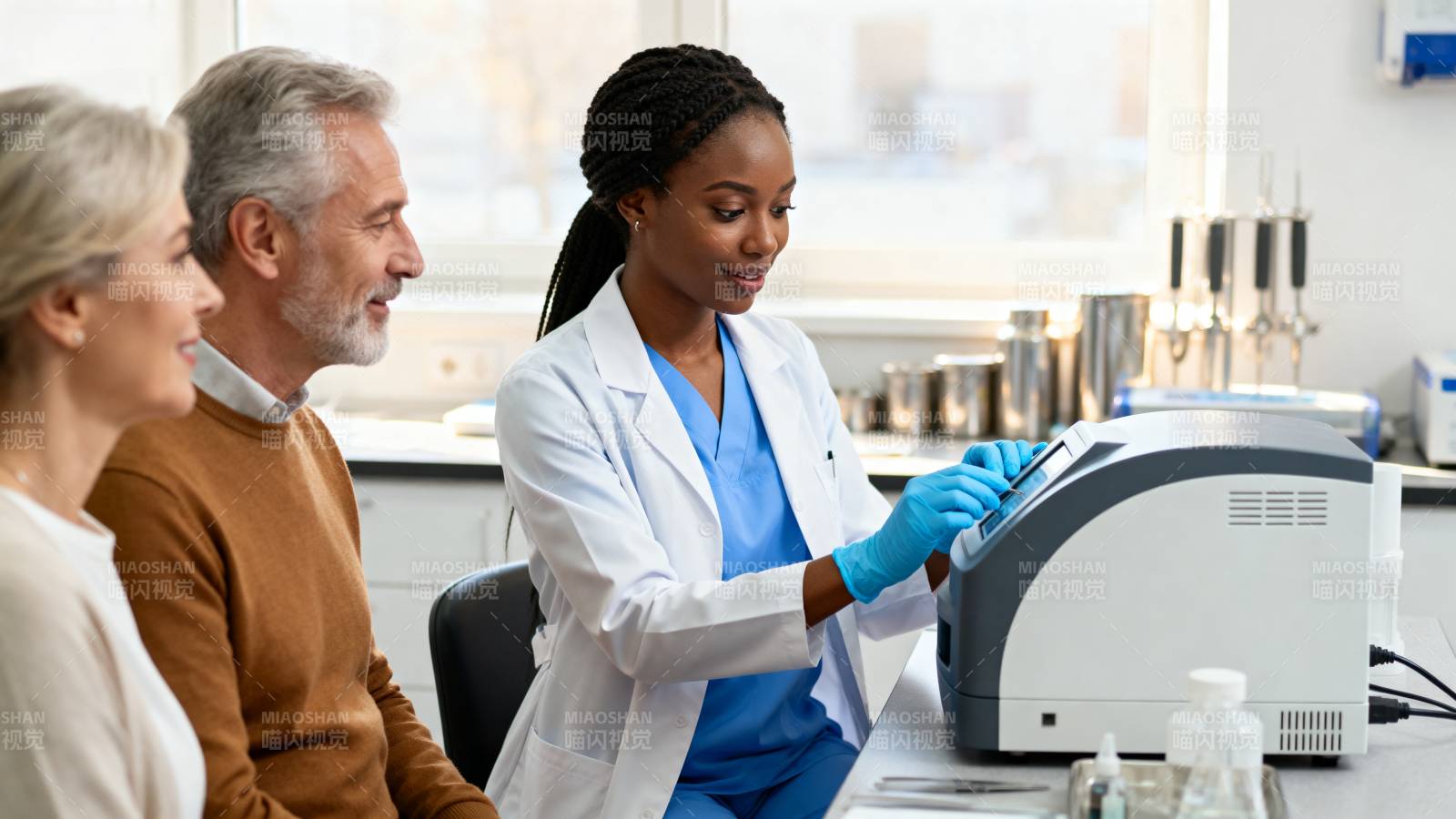 实验室中的医生与患者图片