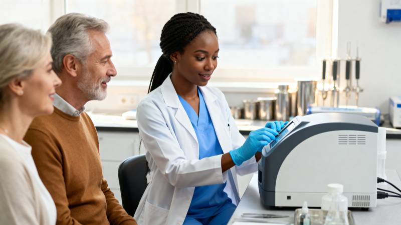 实验室中的医生与患者图片